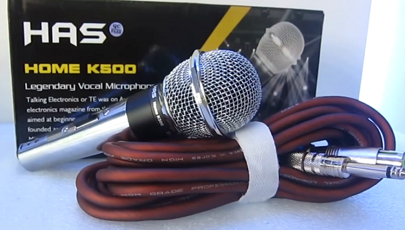 Micro karaoke có dây hát hay nhất trong tầm tiền mang thương hiệu HAS Home K500