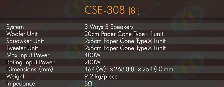 Thông số loa BMB CSE 308